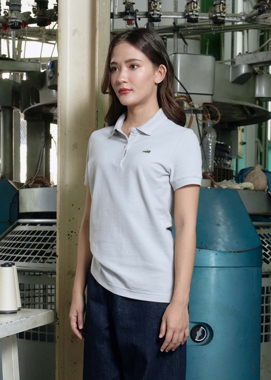 MICRO CHIP GREY WOMEN TAPERED FIT POLO