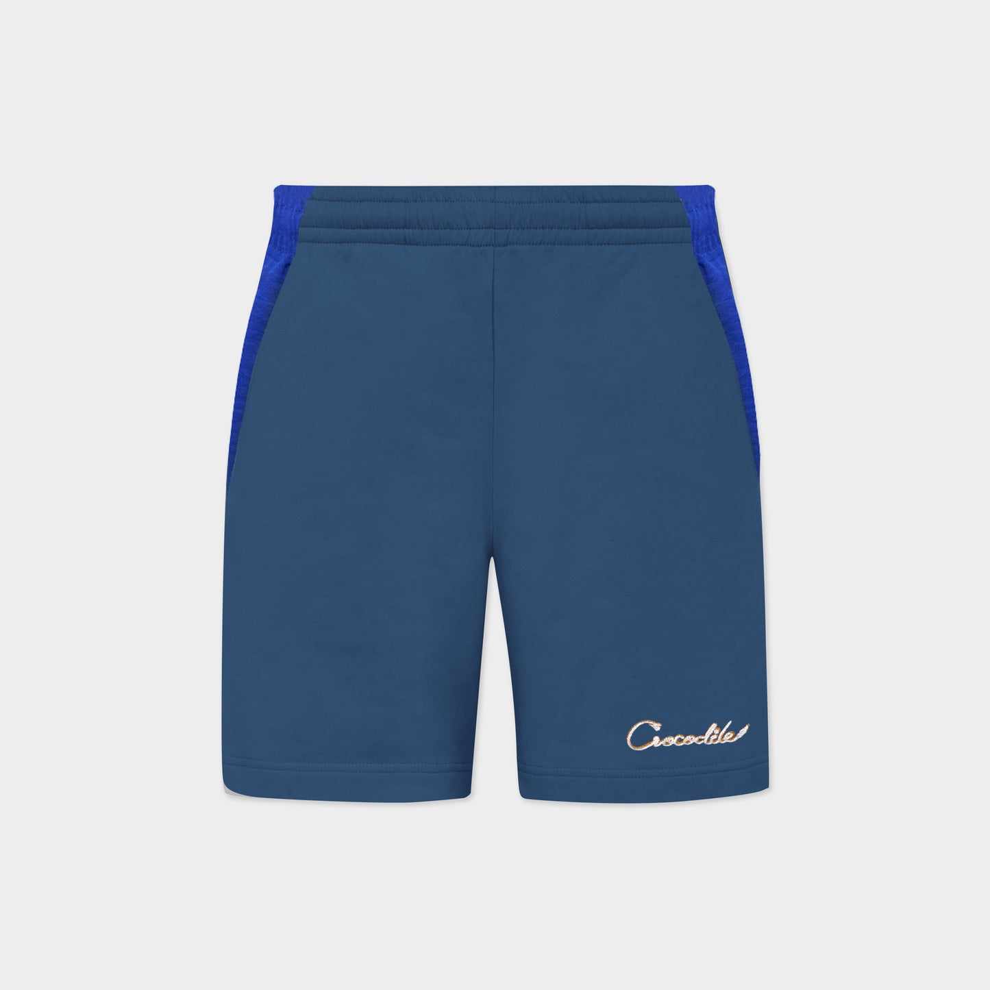 NAVAL ACADEMY BLUE TRACKSHORT WITH EMBROIDERY