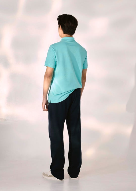 BLUE POOL GREEN REGULAR FIT POLO SHIRT