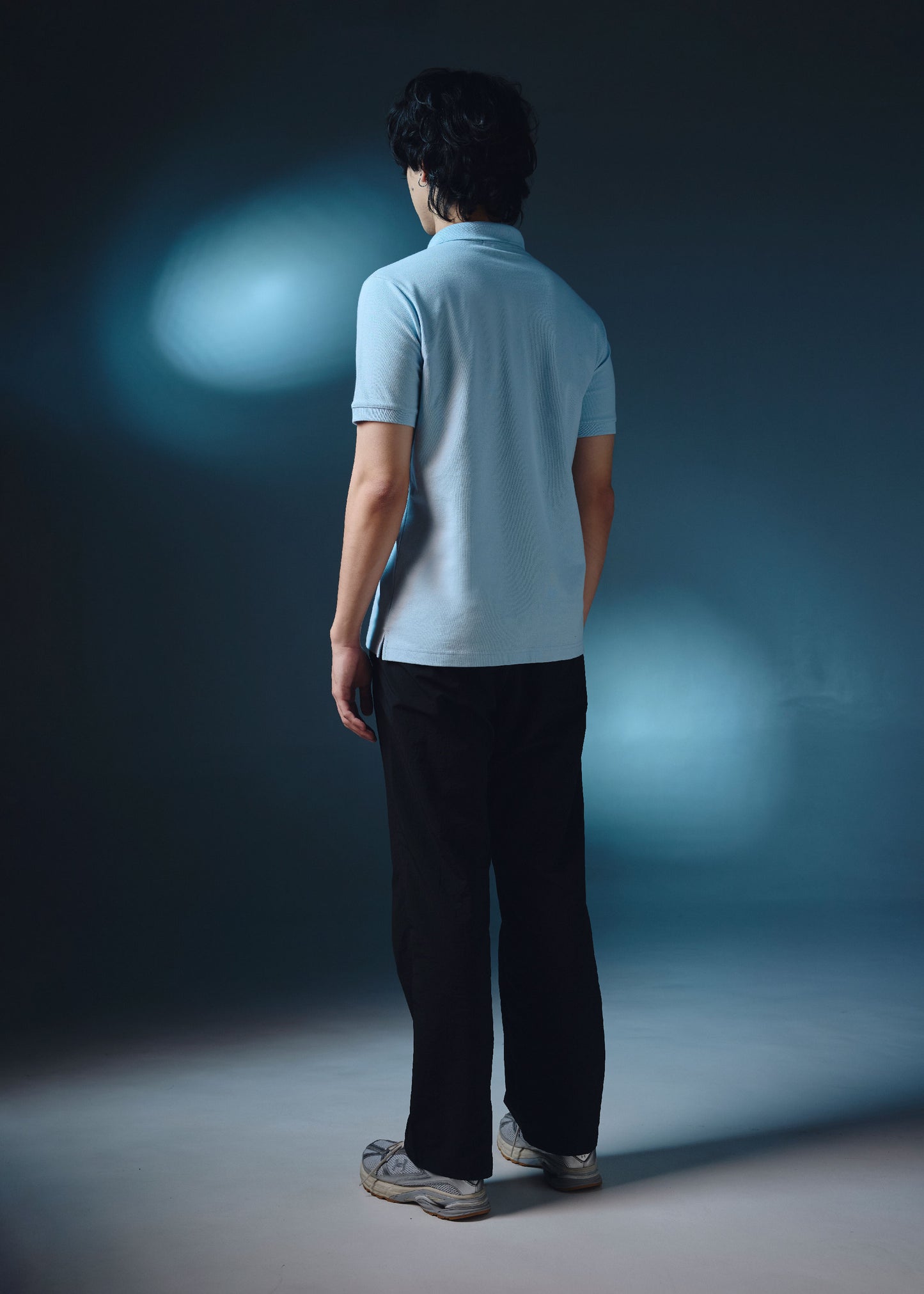 เสื้อโปโลสีสตาร์ไลท์บลูทรงเรกูล่าร์ฟิตพร้อมกระเป๋า