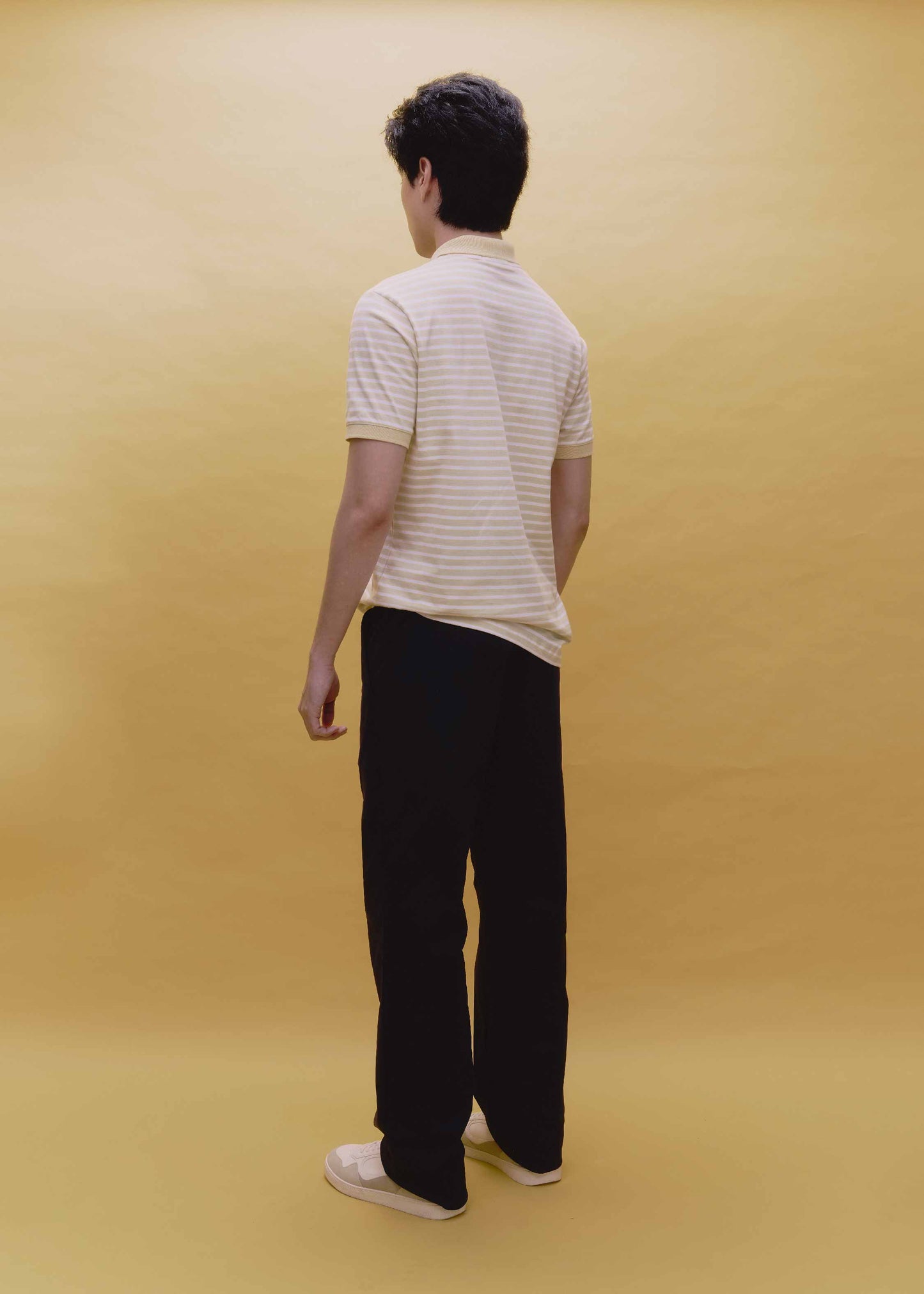 SUNLIGHT YELLOW STRIPE REGULAR FIT POLO SHIRT