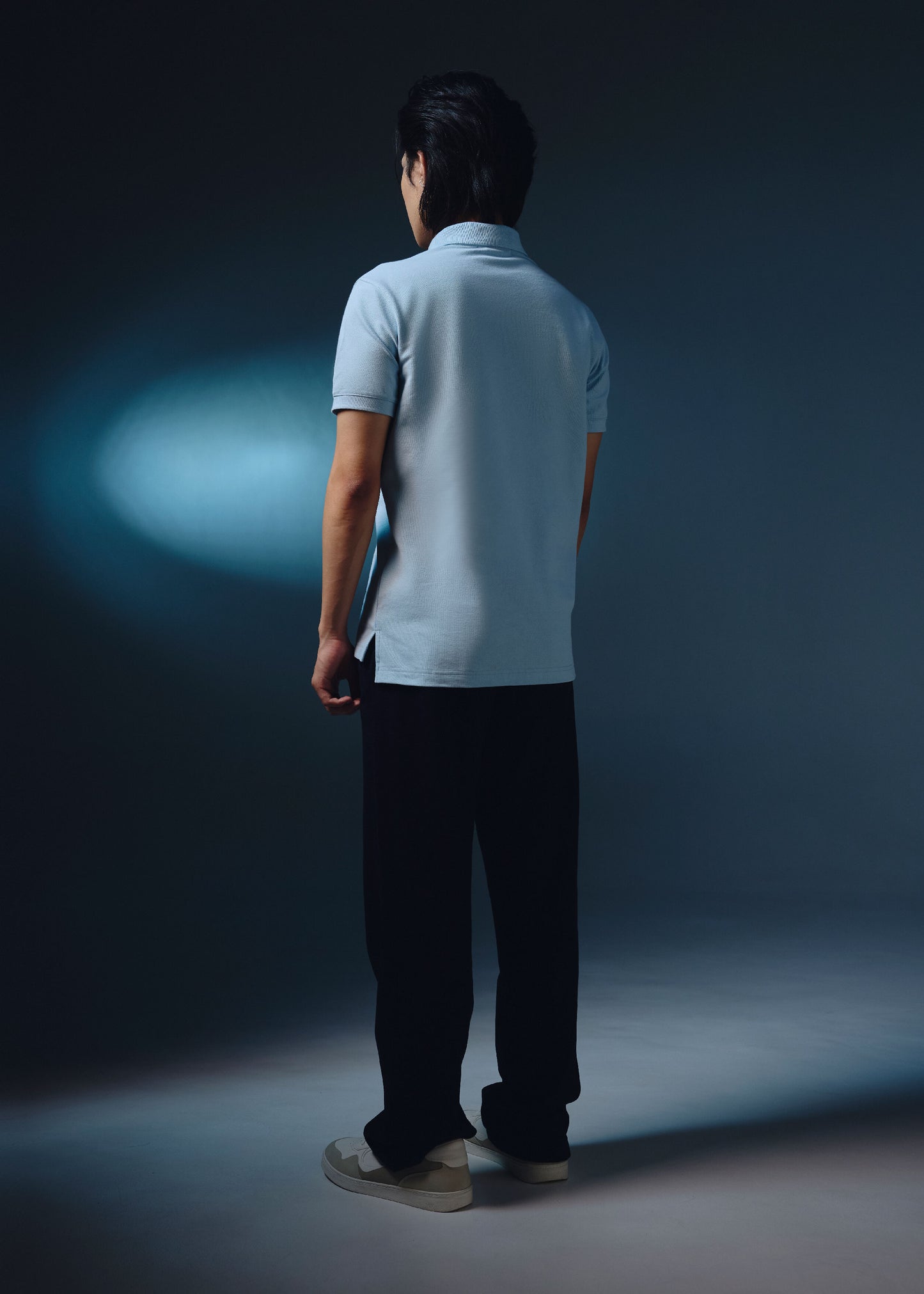 เสื้อโปโลสีสตาร์ไลท์บลูทรงสลิมฟิต