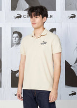Load image into Gallery viewer, BEIGE CUSTOM FIT POLO SHIRT WITH EMBROIDERED LOGO

