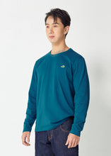 Load image into Gallery viewer, MARINE TEAL GREEN CUSTOM FIT CREW NECK LONG SLEEVE T-SHIRT
