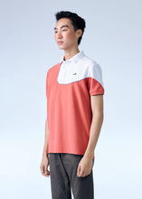 Load image into Gallery viewer, ASTRO DUST RED CUSTOM FIT COLOUR BLOCK POLO SHIRT
