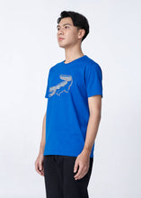 Load image into Gallery viewer, PERFORMANCE BLUE CUSTOM FIT CREW NECK T-SHIRT WITH GRAPHIC PRINT
