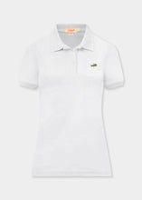 Load image into Gallery viewer, WHITE WOMEN  POLO SHIRT  WITH  EMBROIDERY
