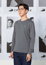 Load image into Gallery viewer, BASALT GRAY CUSTOM FIT CREW NECK LONG SLEEVE T-SHIRT
