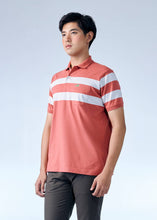 Load image into Gallery viewer, ASTRO DUST RED REGULAR FIT STRIPE POLO SHIRT
