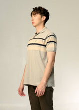 Load image into Gallery viewer, GREY REGULAR FIT STRIPE POLO SHIRT

