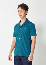Load image into Gallery viewer, MARINE TEAL GREEN CUSTOM FIT CUBAN SHIRT
