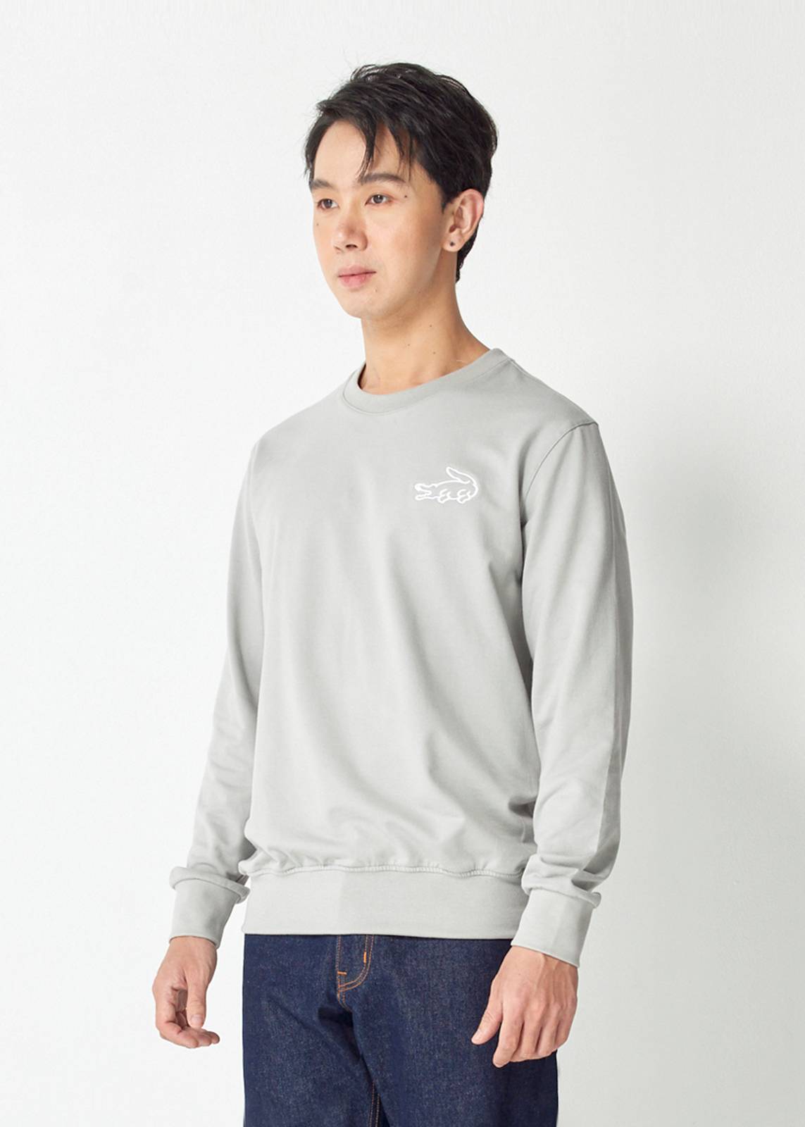 GRAY JUMPER CUSTOM FIT WITH EMBROIDERED LOGO