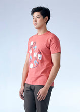 Load image into Gallery viewer, ASTRO DUST RED CUSTOM FIT CREW NECK T-SHIRT WITH GRAPHIC PRINT

