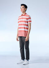 Load image into Gallery viewer, ASTRO DUST RED SLIM FIT STRIPE POLO SHIRT
