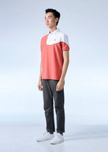 Load image into Gallery viewer, ASTRO DUST RED CUSTOM FIT COLOUR BLOCK POLO SHIRT
