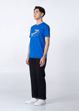 Load image into Gallery viewer, PERFORMANCE BLUE CUSTOM FIT CREW NECK T-SHIRT WITH GRAPHIC PRINT
