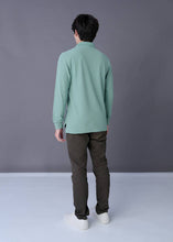 Load image into Gallery viewer, SAGE LEAF GREEN CUSTOM FIT LONG SLEEVE POLO SHIRT
