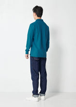 Load image into Gallery viewer, MARINE TEAL GREEN CUSTOM FIT LONG SLEEVE POLO SHIRT
