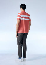 Load image into Gallery viewer, ASTRO DUST RED REGULAR FIT STRIPE POLO SHIRT
