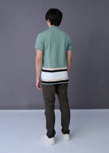 โหลดรูปภาพลงในเครื่องมือใช้ดูของ Gallery เสื้อโปโลลายริ้วสีเขียว SAGE LEAF GREEN ทรงสลิมฟิต
