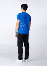 Load image into Gallery viewer, PERFORMANCE BLUE CUSTOM FIT CREW NECK T-SHIRT WITH GRAPHIC PRINT
