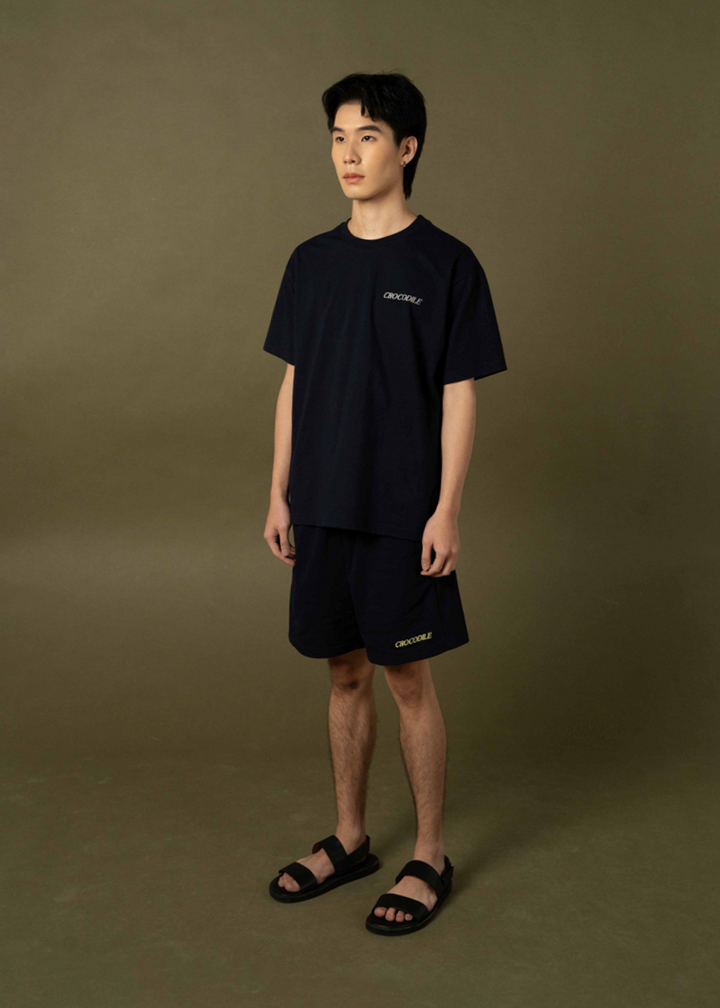 NAVY OVERSIZED FIT CREW NECK SHORT SLEEVE T-SHIRT