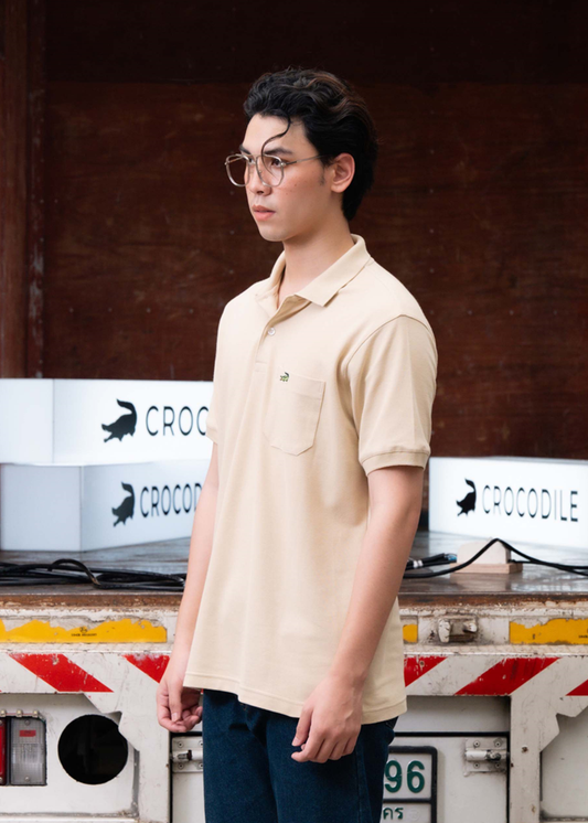 PALE KHAKI REGULAR FIT POLO SHIRT