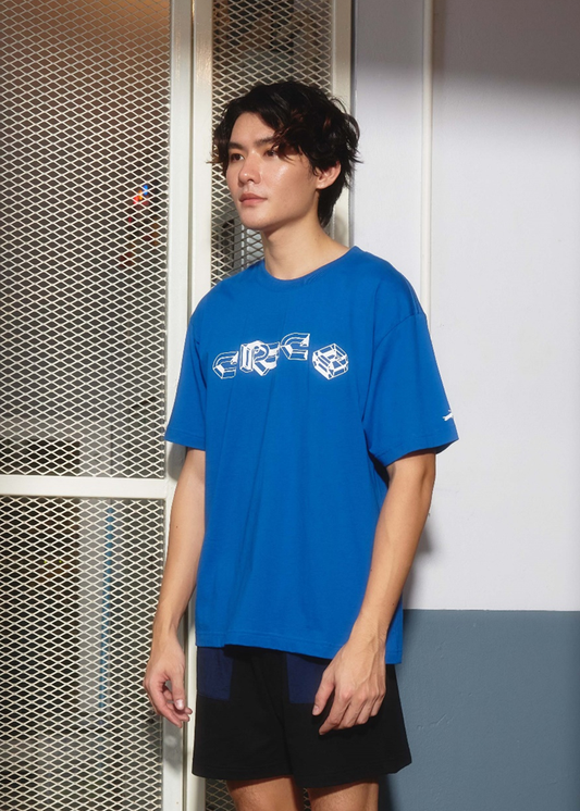 BLUE IOLITE OVERSIZED FIT CREW NECK SHORT SLEEVE T-SHIRT