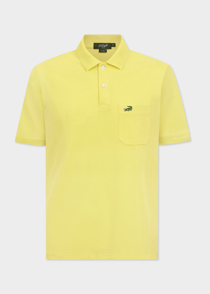 เสื้อโปโลสีเหลือง Lemon Drop ทรงเรกูล่าร์ฟิต