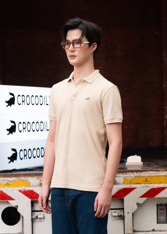 PALE KHAKI SLIM FIT POLO SHIRT