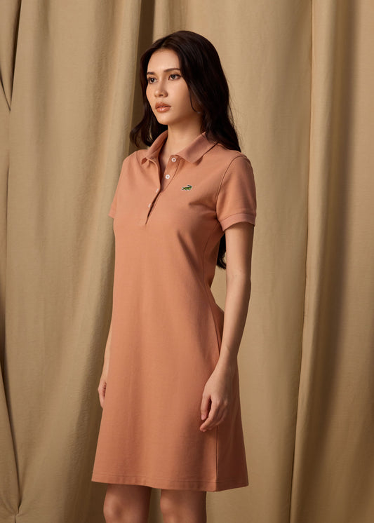 ชุดเดรสสีนำ้ตาลมอคค่ามูส 