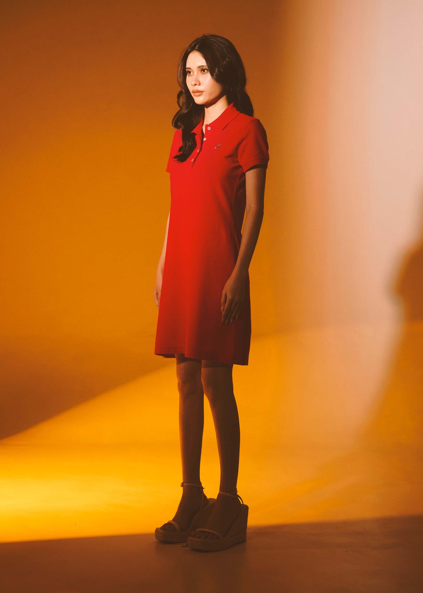 LAVA RED ATHLETIC LENGTH DRESS