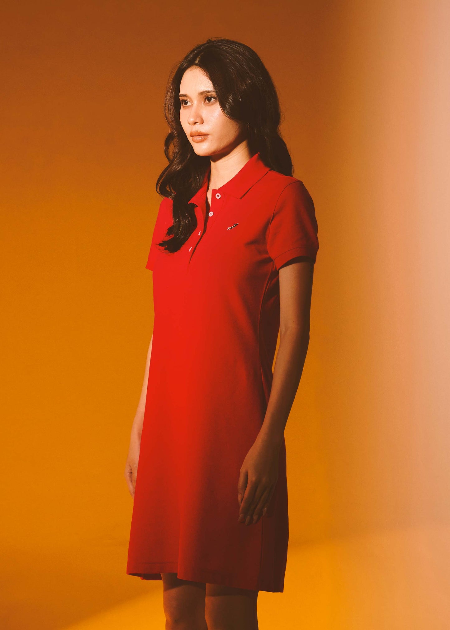 LAVA RED ATHLETIC LENGTH DRESS