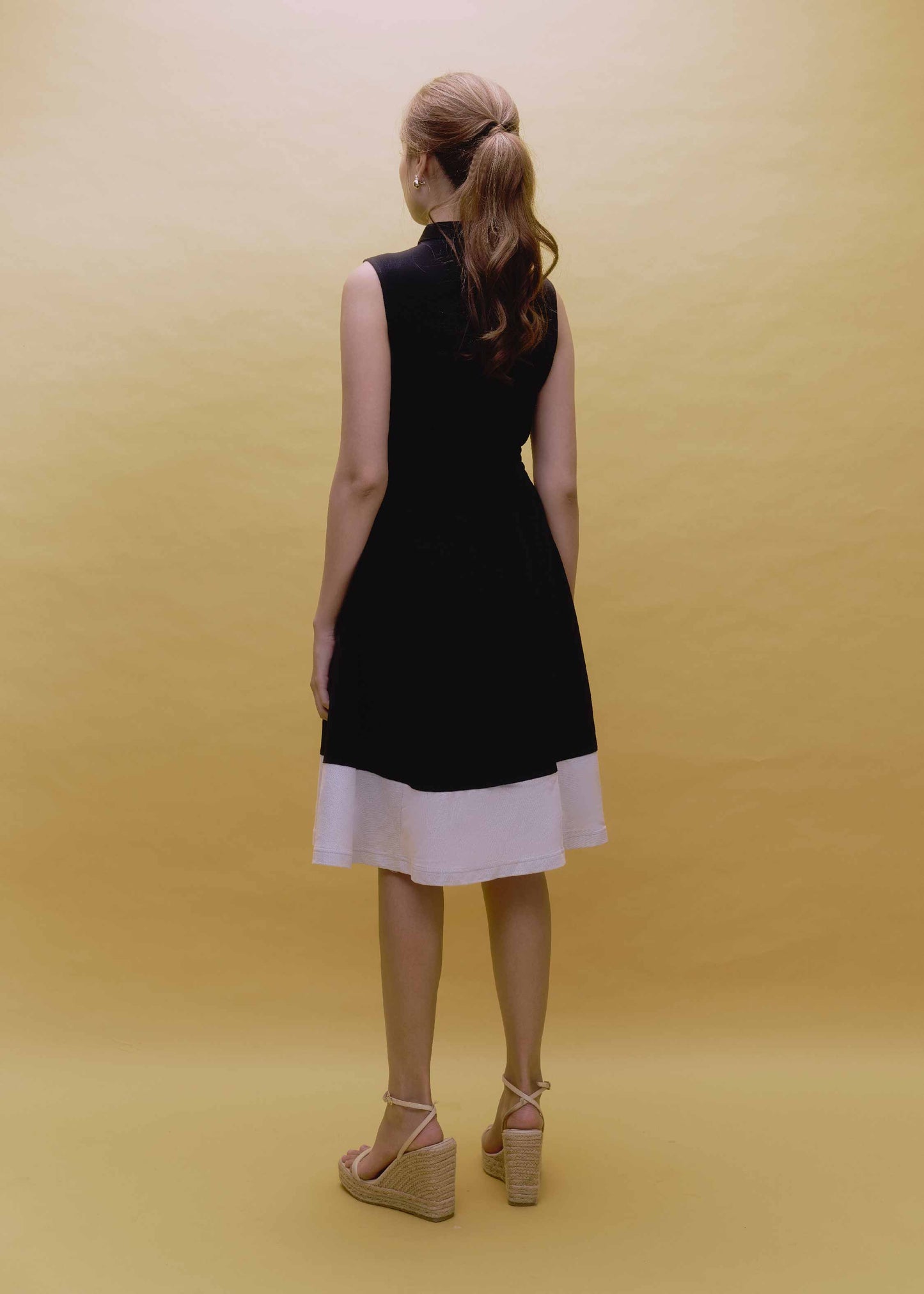 COLOUR BLOCK MIDI DRESS