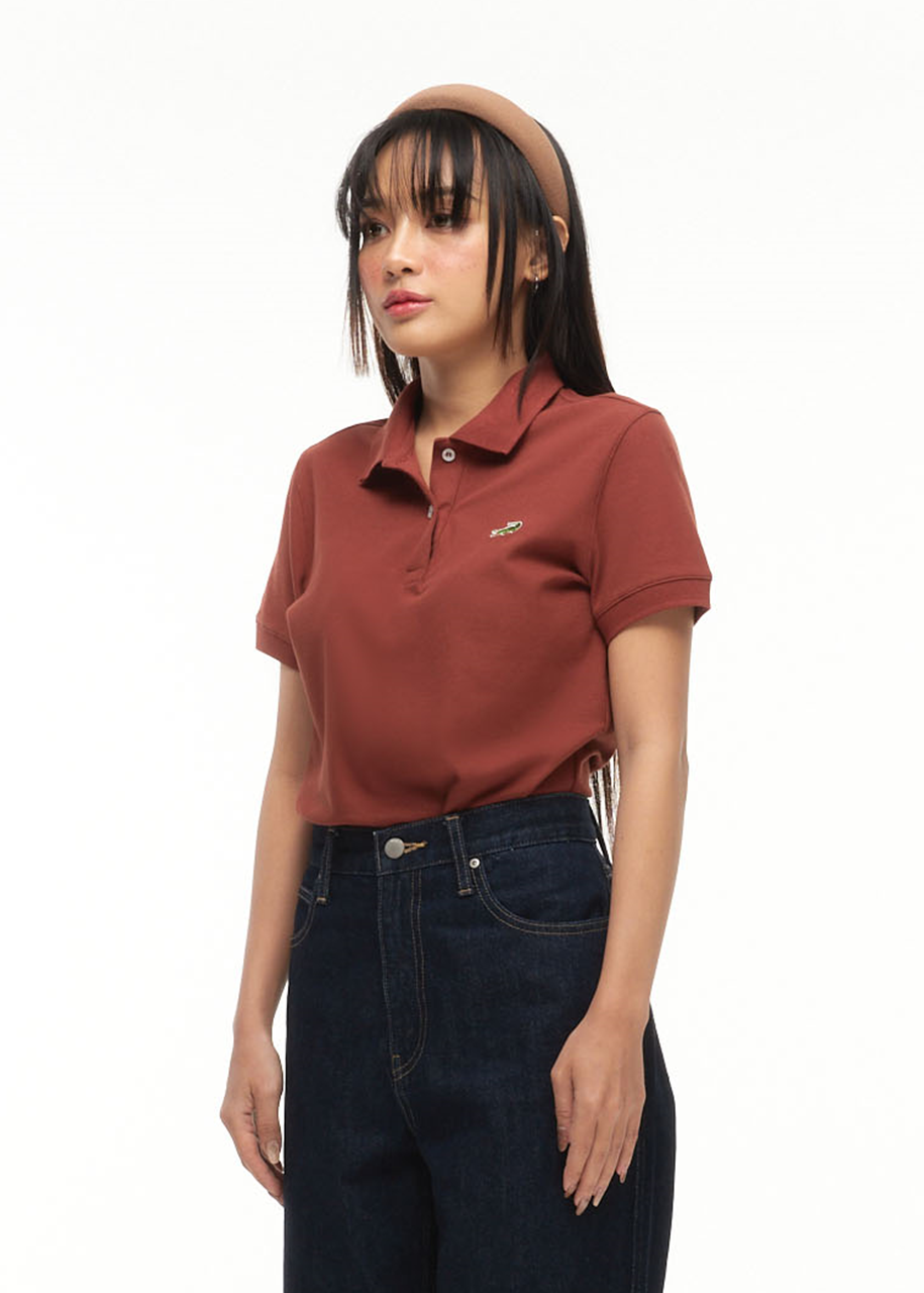 NUTSHELL BROWN WOMEN TAPERED FIT POLO