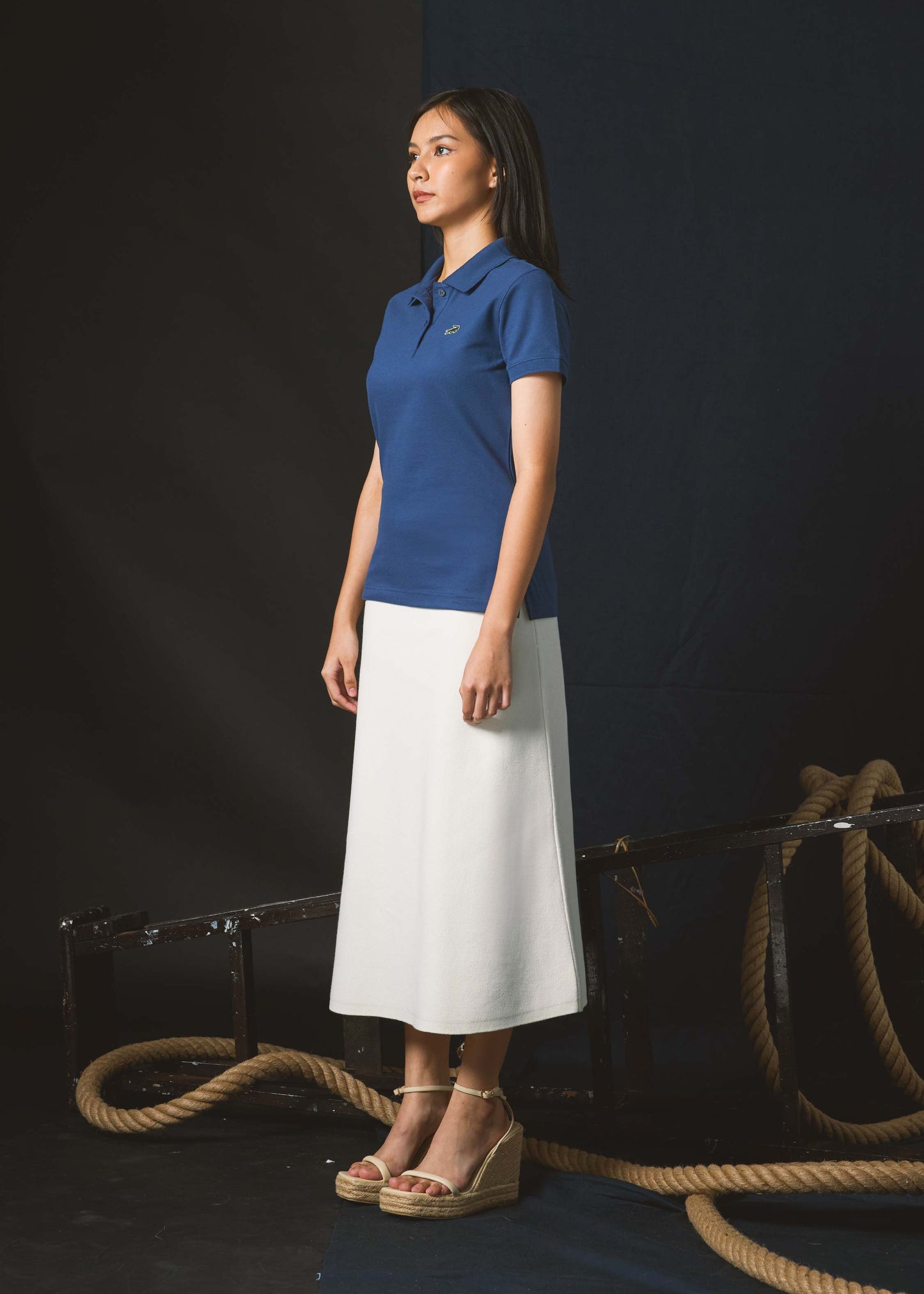 NAVAL ACADEMY BLUE WOMEN POLO