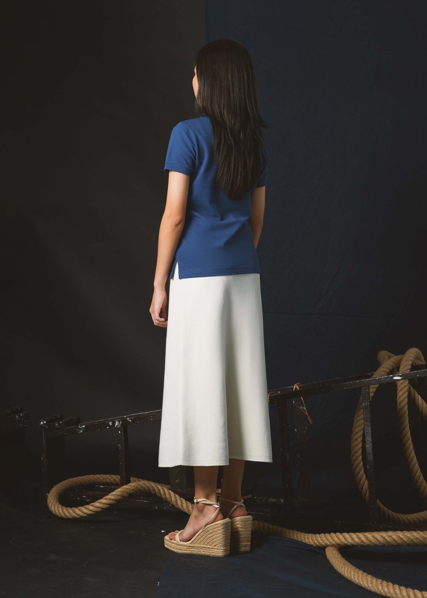 NAVAL ACADEMY BLUE WOMEN POLO