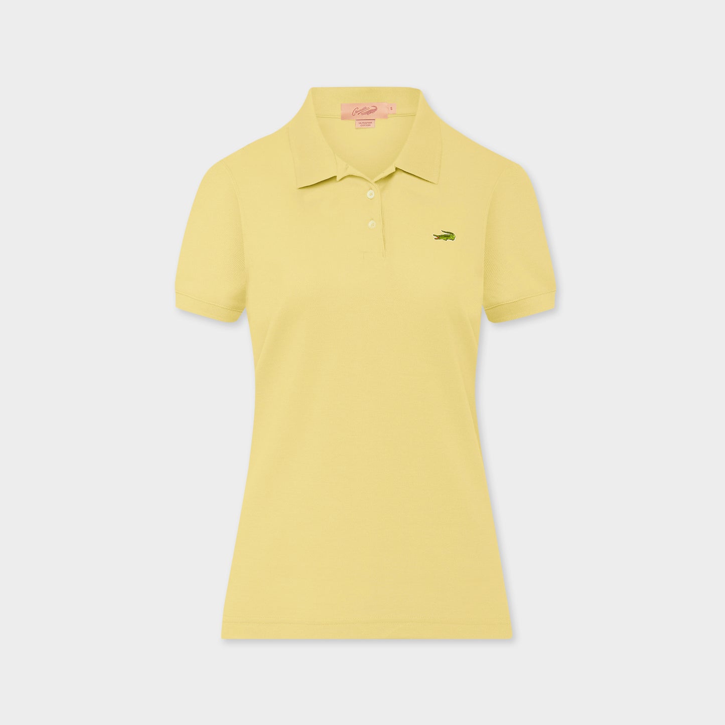 SUNLIGHT YELLOW WOMEN TAPERED FIT POLO SHIRT