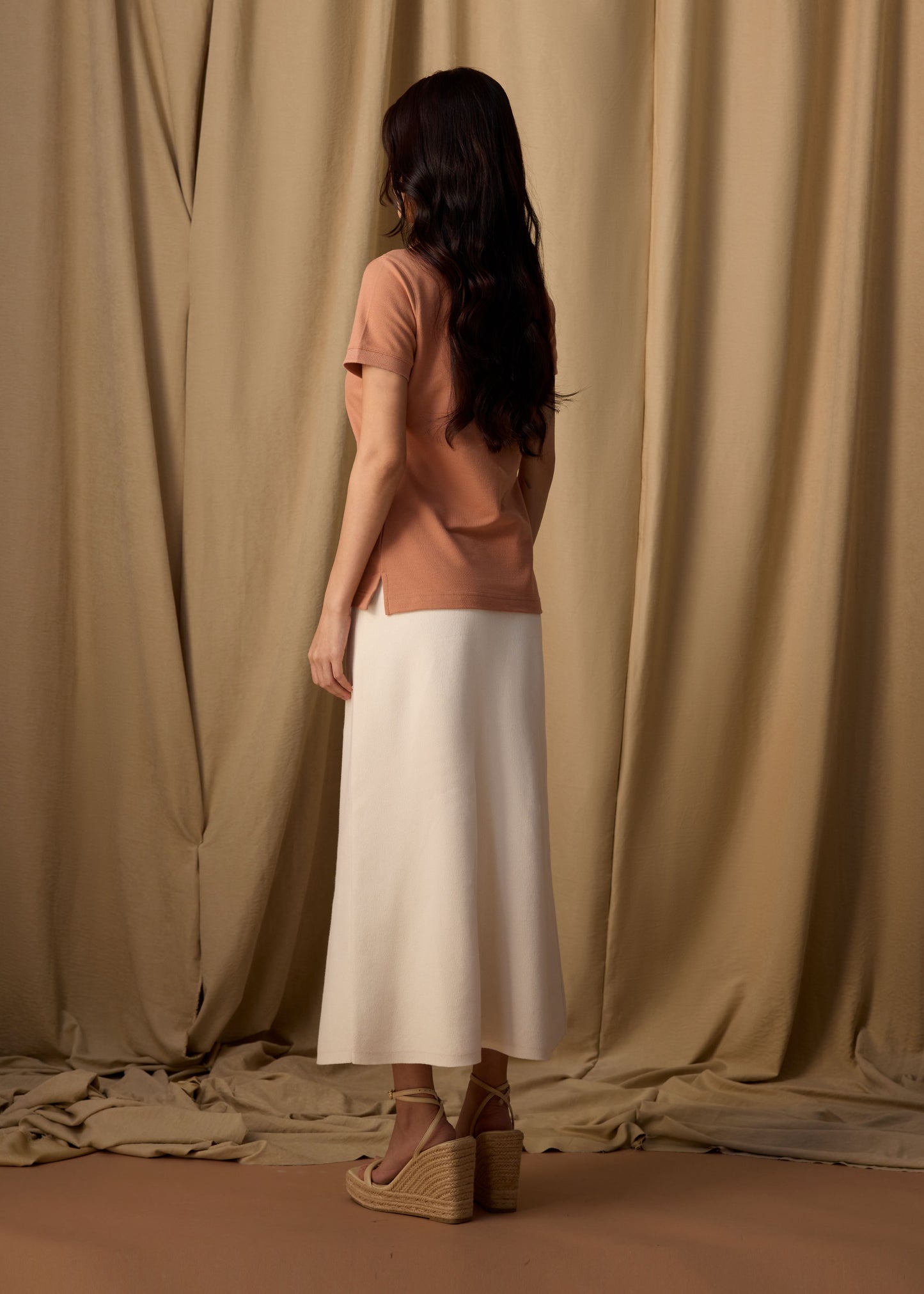 เสื้อโปโลสีนำ้ตาลมอคค่ามูสทรงเข้ารูป