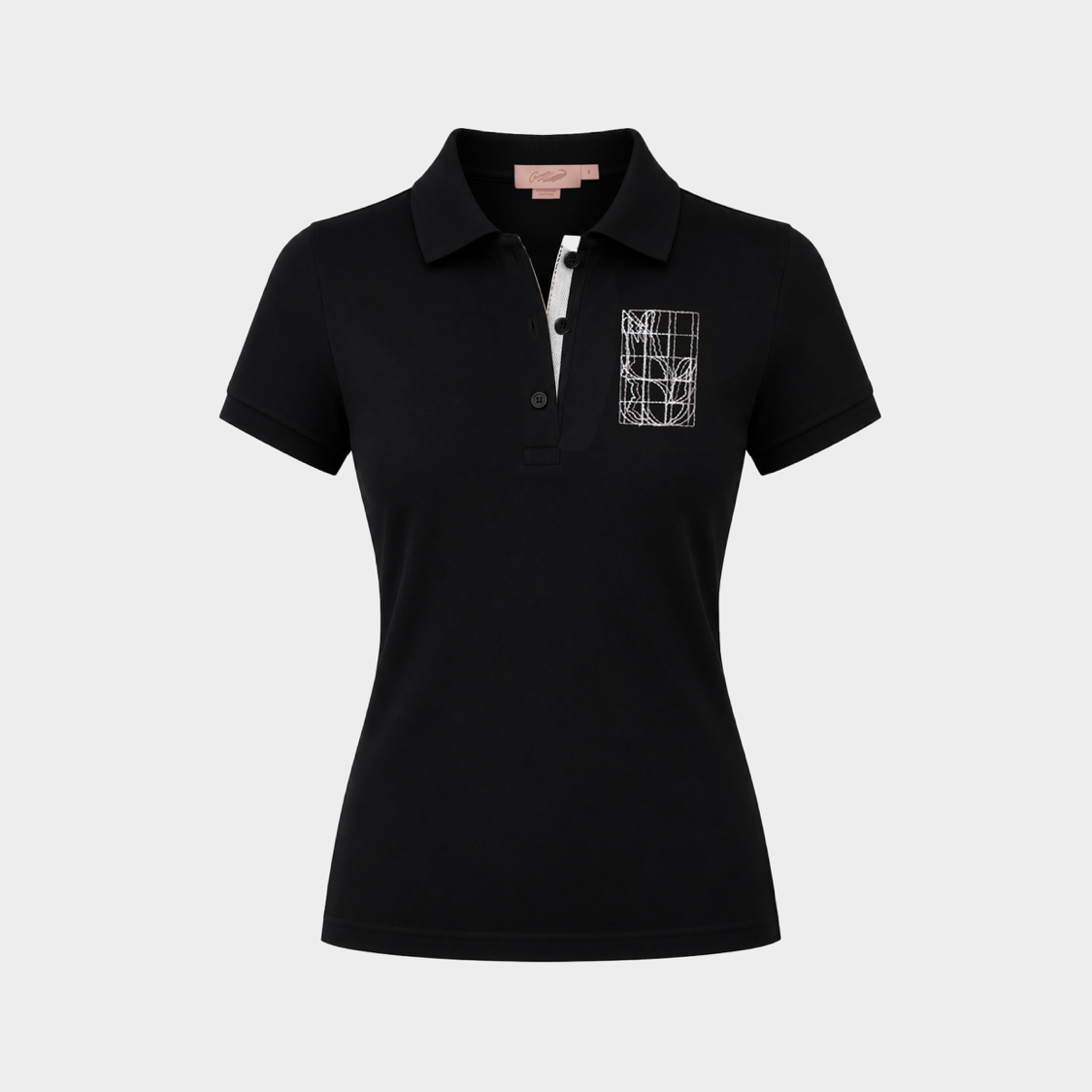 WOMEN TAPERED FIT POLO SHIRT WITH EMBROIDERY