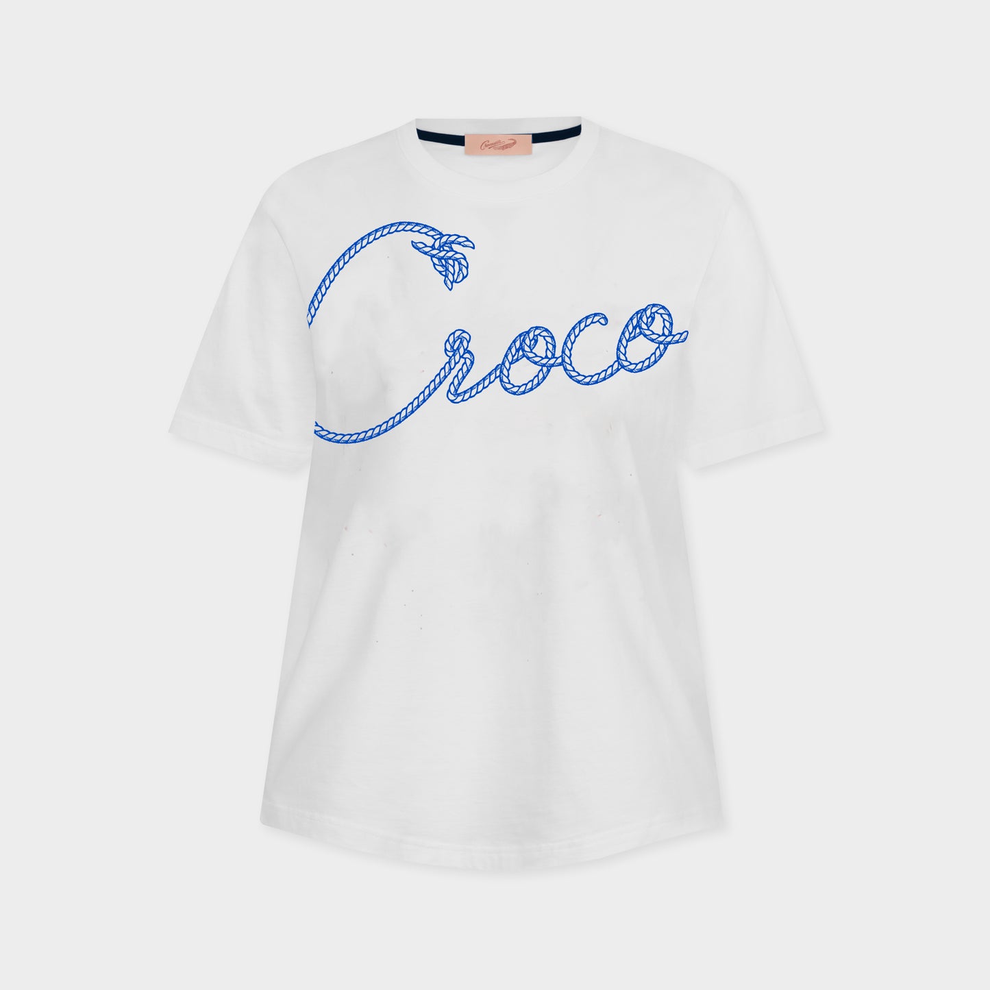 WHITE WOMAN OVERSIZED CREW NECK