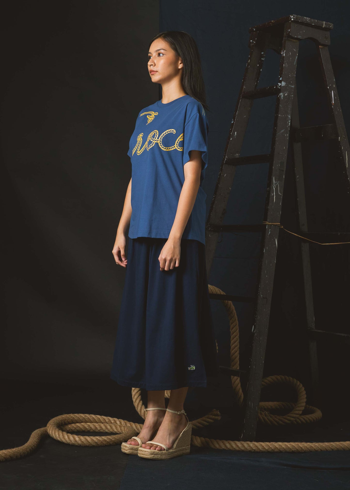 NAVAL ACADEMY BLUE WOMAN OVERSIZED CREW NECK