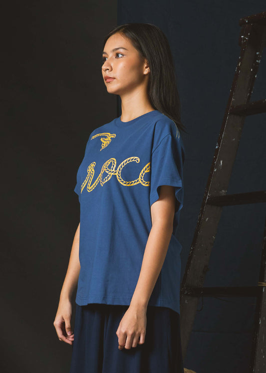 NAVAL ACADEMY BLUE WOMAN OVERSIZED CREW NECK