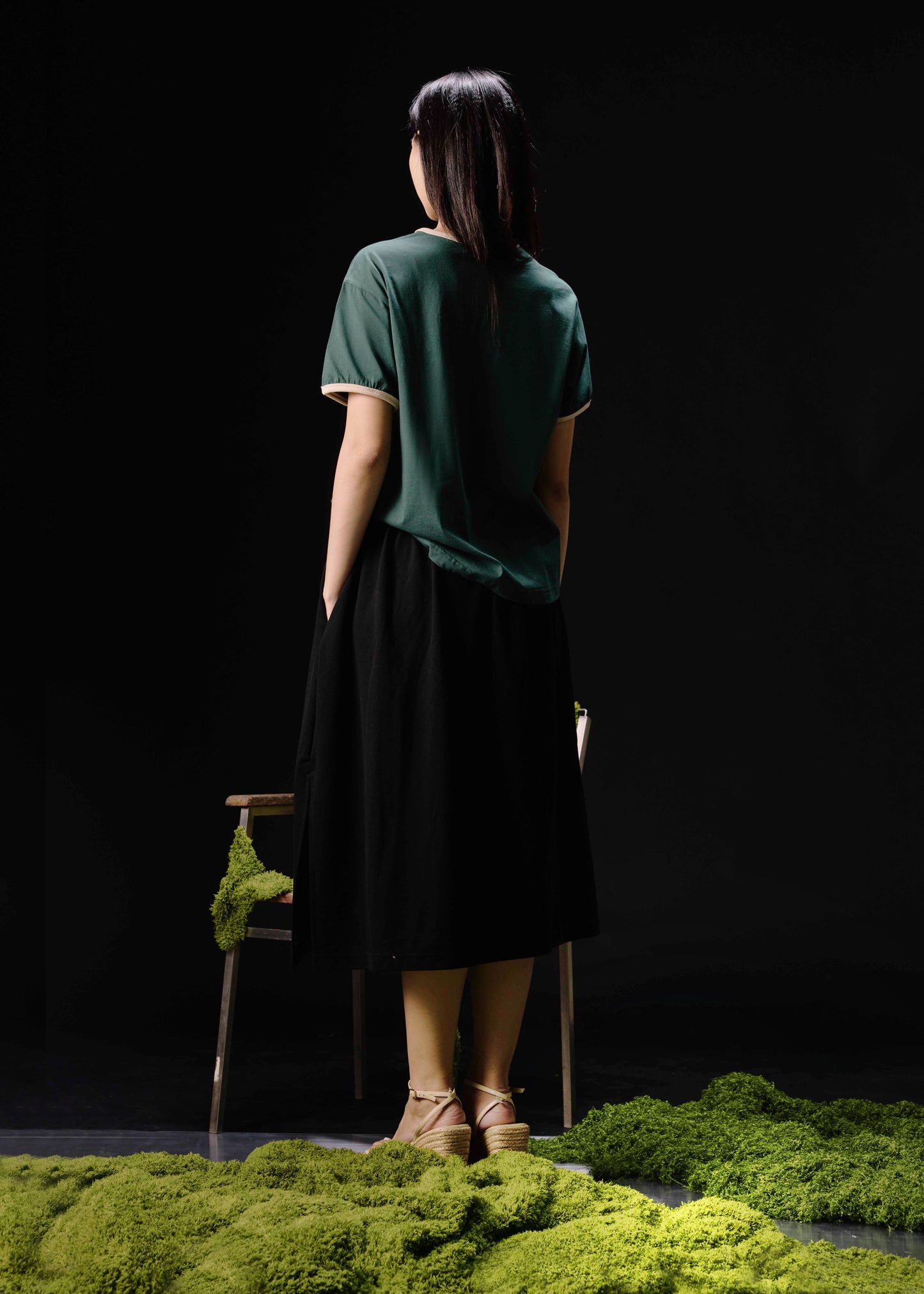 MAGICAL FOREST OVERSIZED FIT CREW NECK SHORT SLEEVE T-SHIRT WITH GRAPHIC PRINT