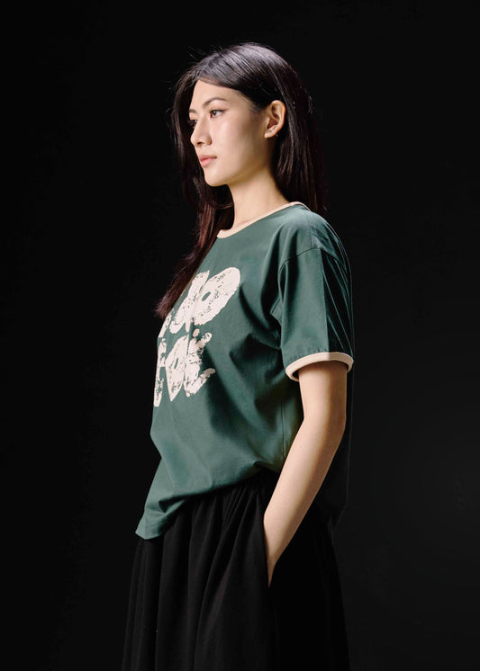 MAGICAL FOREST OVERSIZED FIT CREW NECK SHORT SLEEVE T-SHIRT WITH GRAPHIC PRINT