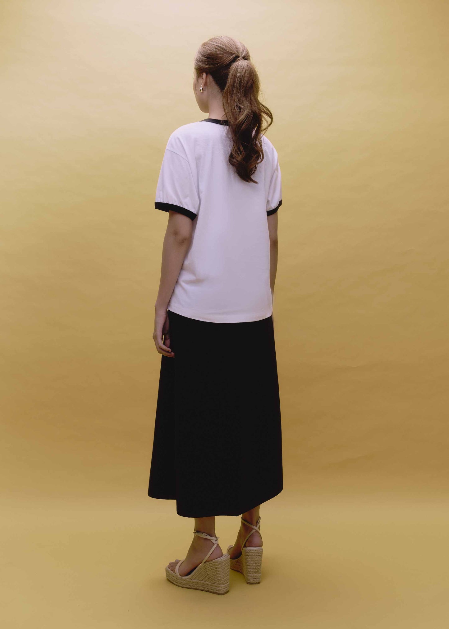 WHITE OVERSIZED FIT CREW NECK SHORT SLEEVE T-SHIRT WITH GRAPHIC PRINT