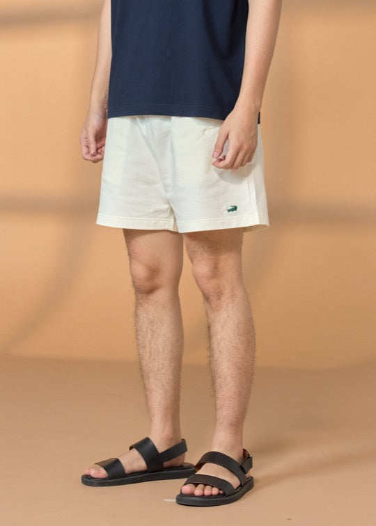 UNBLEACHED COTTON TRACKSHORT