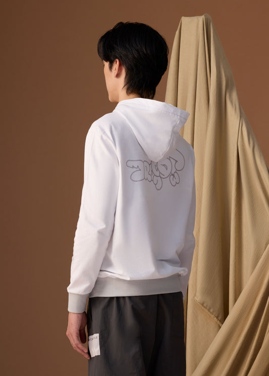 WHITE CUSTOM FIT  HOODIES  WITH EMBROIDERY