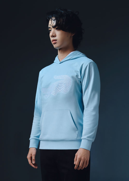 STARLIGHT BLUE CUSTOM FIT HOODIES WITH EMBROIDERY