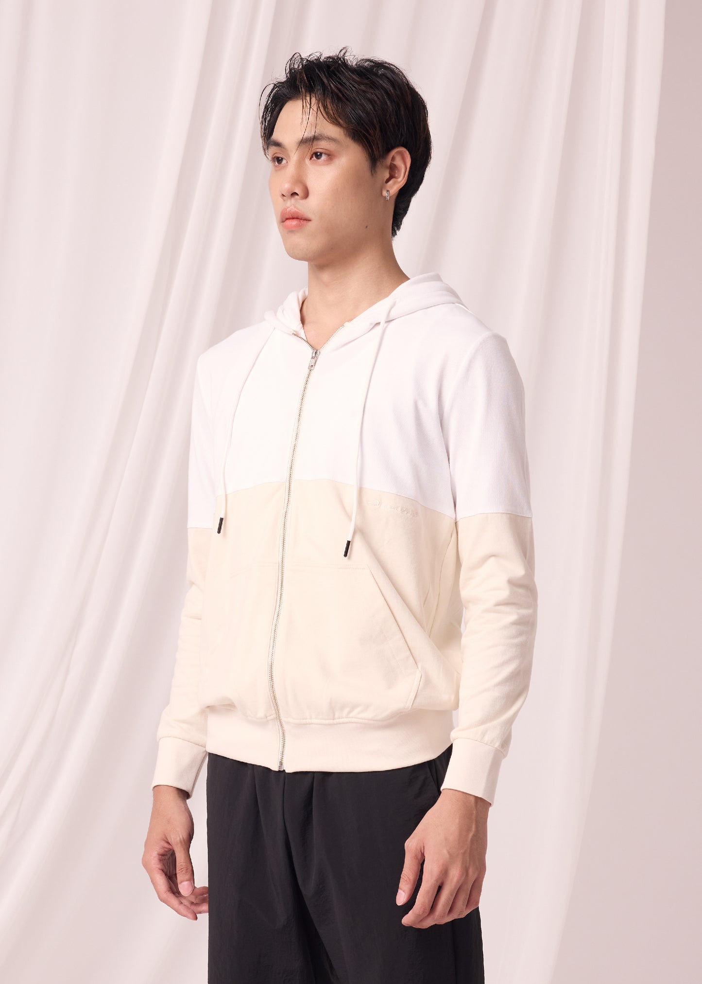 COLOUR BLOCK CUSTOM FIT HOODIES WITH EMBROIDERY